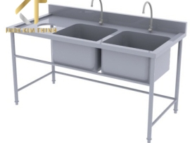 CHẬU RỬA ĐÔI CÓ LỖ XẢ RÁC