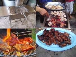 Lò nướng bbq dùng than củi có cánh