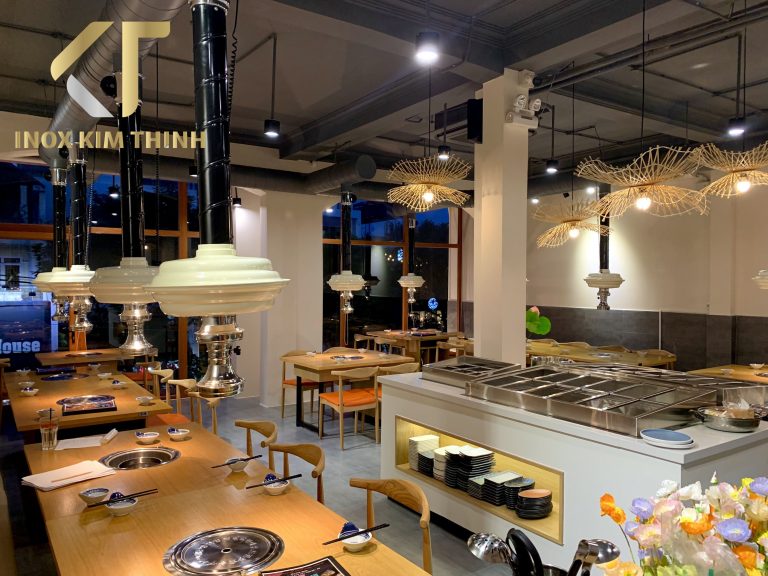 TƯ VẤN THIẾT KẾ VÀ THI CÔNG LẮP ĐẶT HỆ THỐNG HÚT KHÓI TẠI BÀN NHÀ HÀNG RAKUEN BBQ