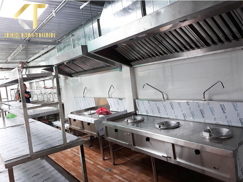 Bếp inox công nghiệp 3 họng
