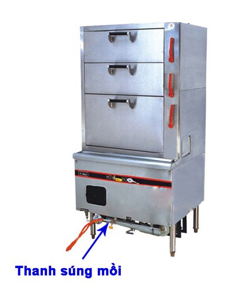 tủ hấp hải sản ba tầng